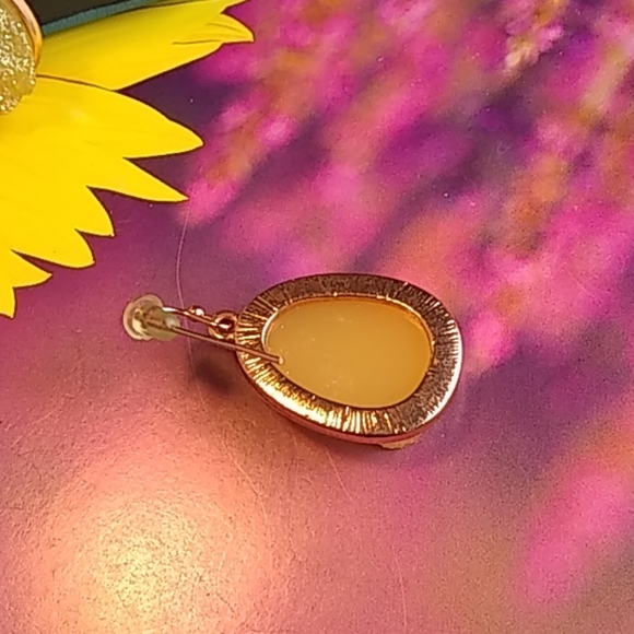 Earrings, Drusy, Gold-Tone Metal - Picture 4 of 5